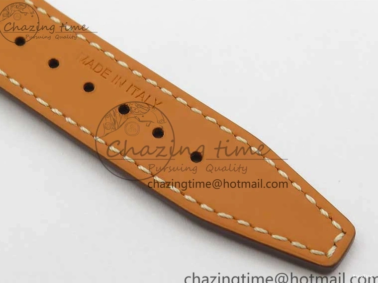 MIROTIME 0515 Durable Portofino 37mm SS V7F 1:1 Best Edition White Dial on Light Brown Leather Strap A 7092